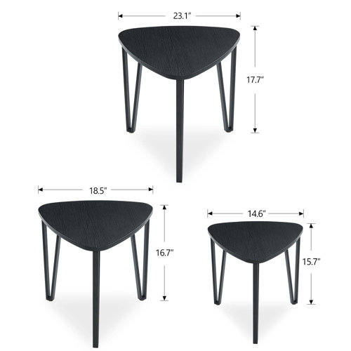 Wrought Studio Nyasia 3 Piece Coffee Table Set & Reviews Wayfair